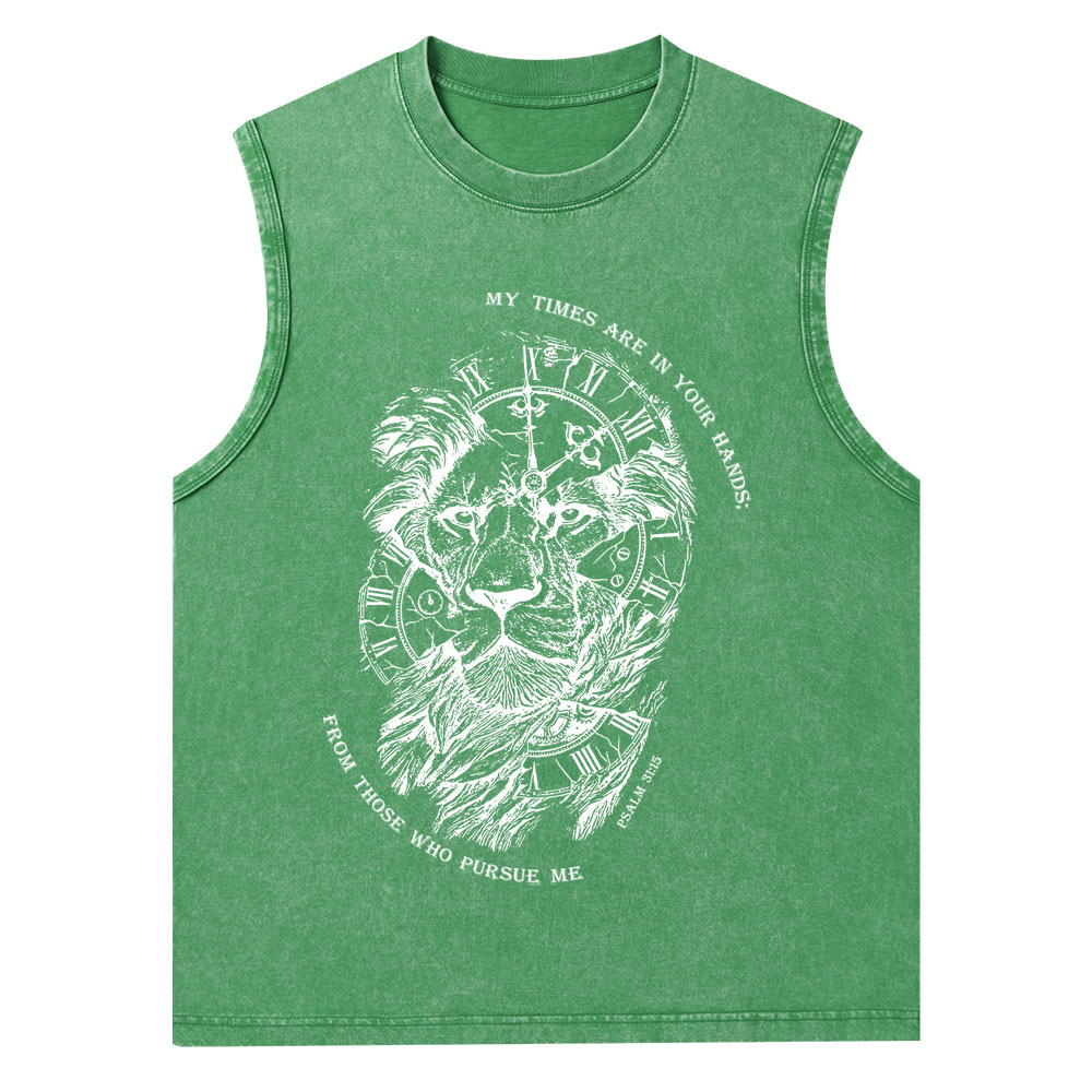 My Times Are In Your Hands Christian Washed Tank Top