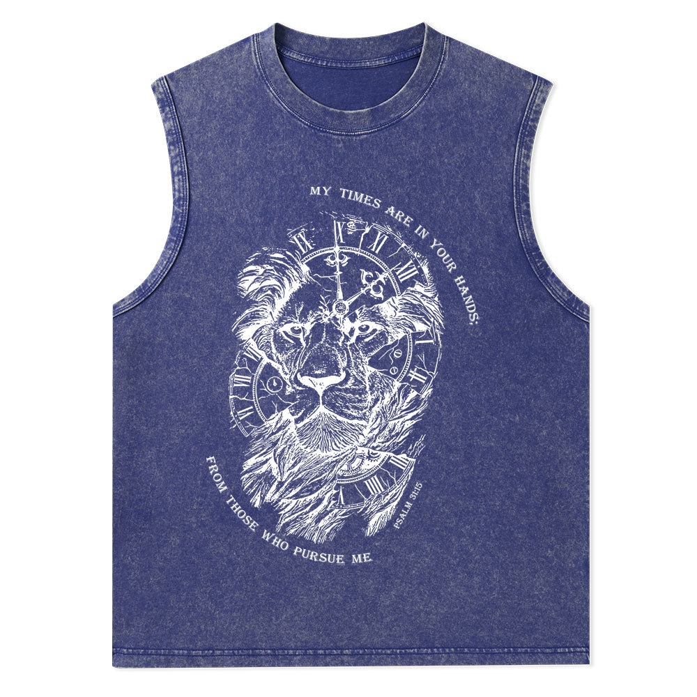 My Times Are In Your Hands Christian Washed Tank Top