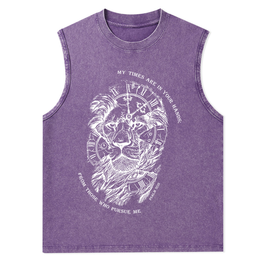 My Times Are In Your Hands Christian Washed Tank Top