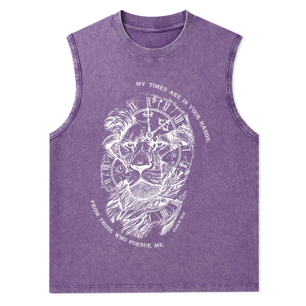 My Times Are In Your Hands Christian Washed Tank Top