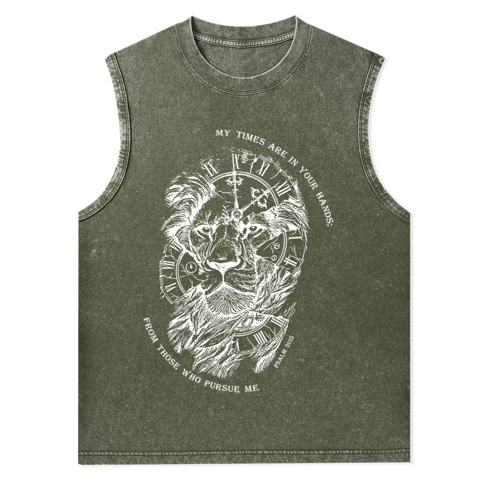 My Times Are In Your Hands Christian Washed Tank Top