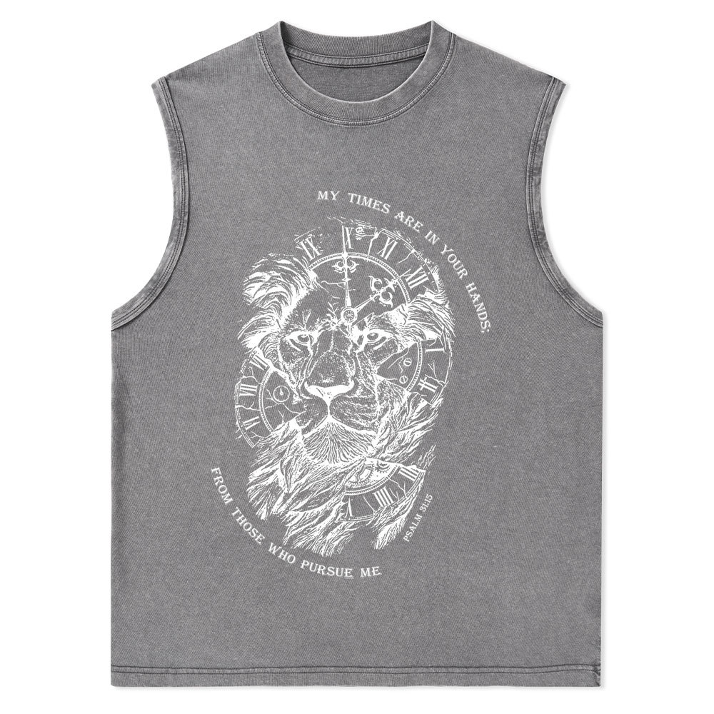 My Times Are In Your Hands Christian Washed Tank Top