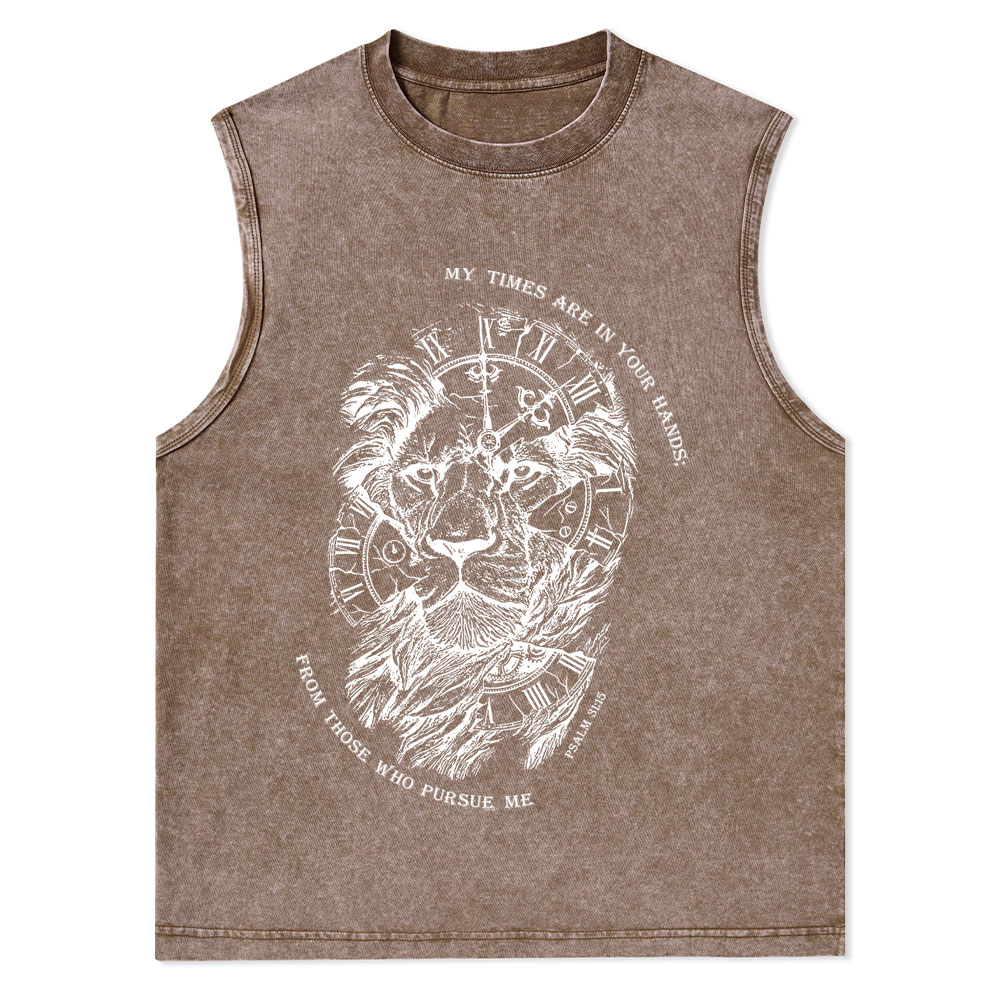 My Times Are In Your Hands Christian Washed Tank Top