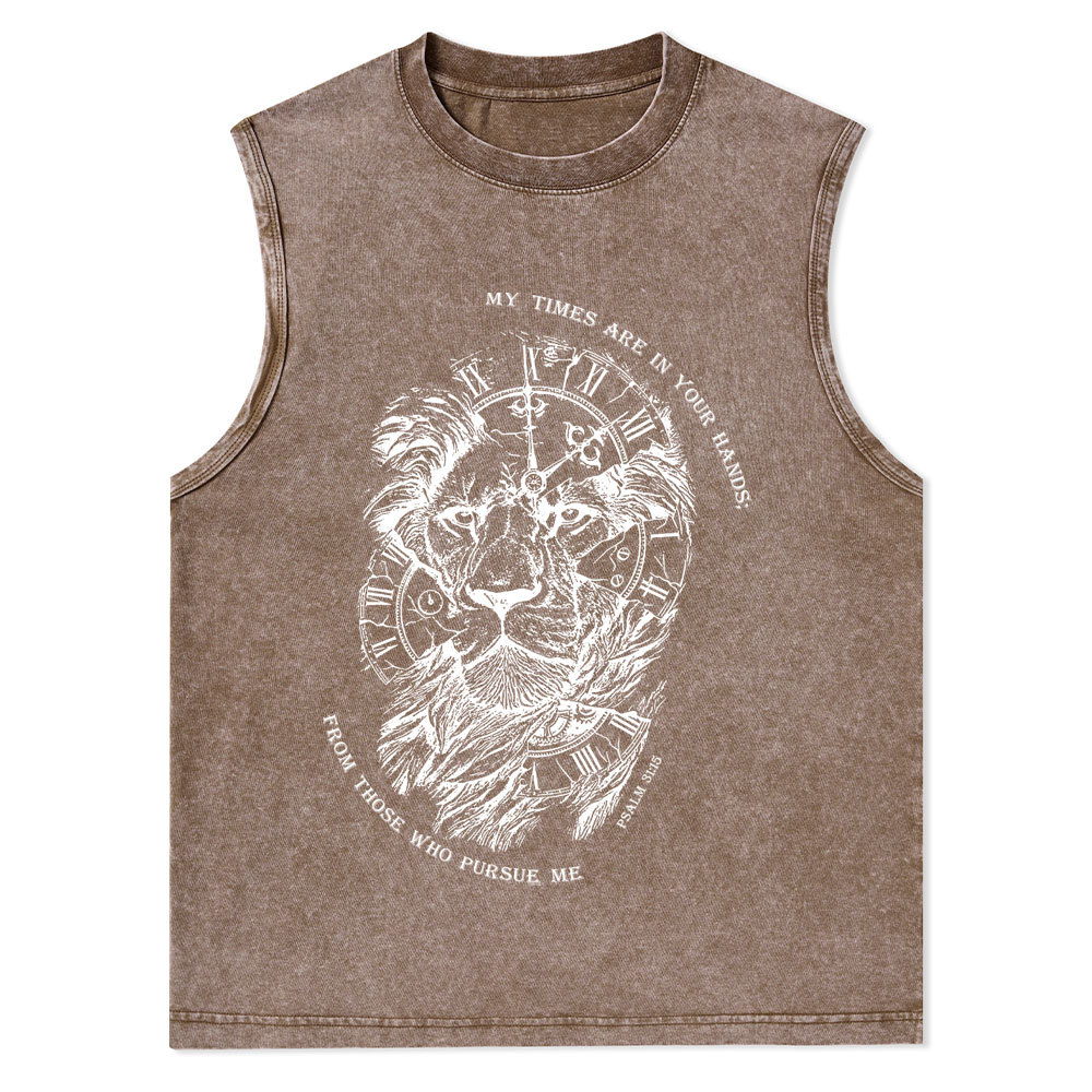 My Times Are In Your Hands Christian Washed Tank Top