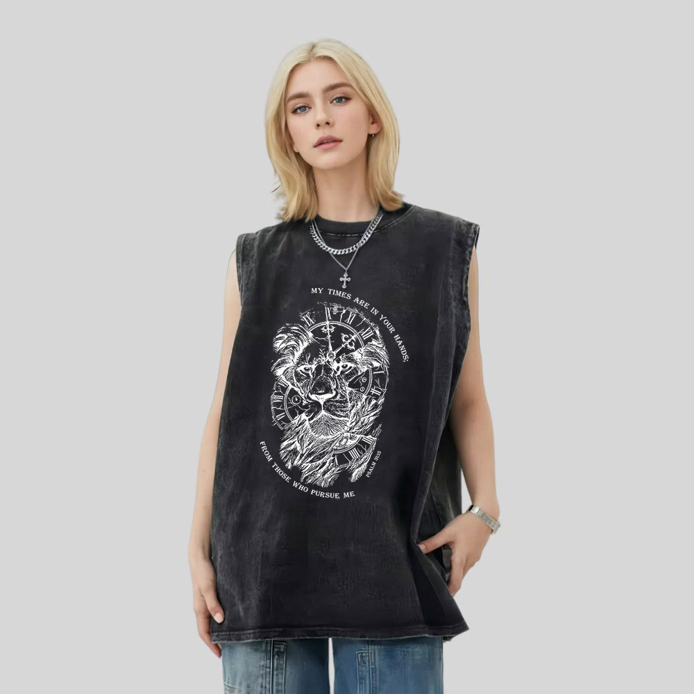 My Times Are In Your Hands Christian Washed Tank Top