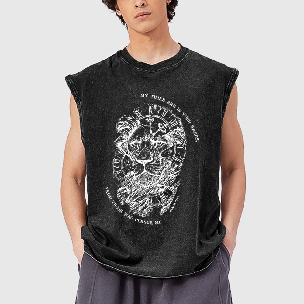 My Times Are In Your Hands Christian Washed Tank Top