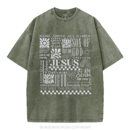 Name Above All Names Christian Washed T-Shirt