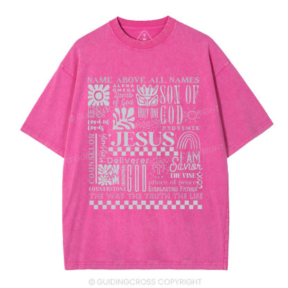 Name Above All Names Christian Washed T-Shirt