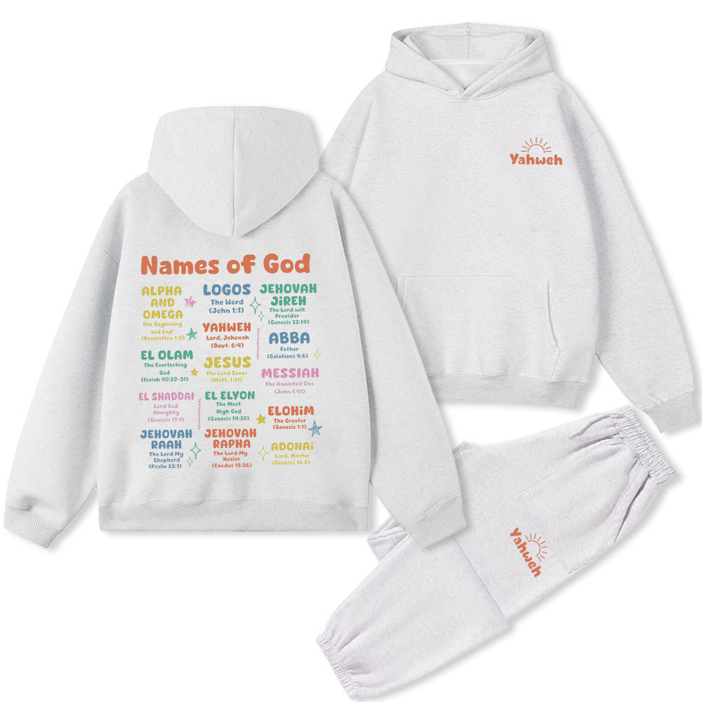 Name Of God Christian Premium Fleece Hoodie Set
