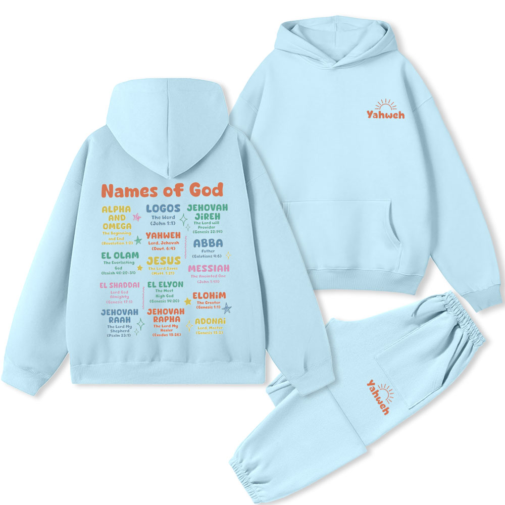 Name Of God Christian Premium Fleece Hoodie Set