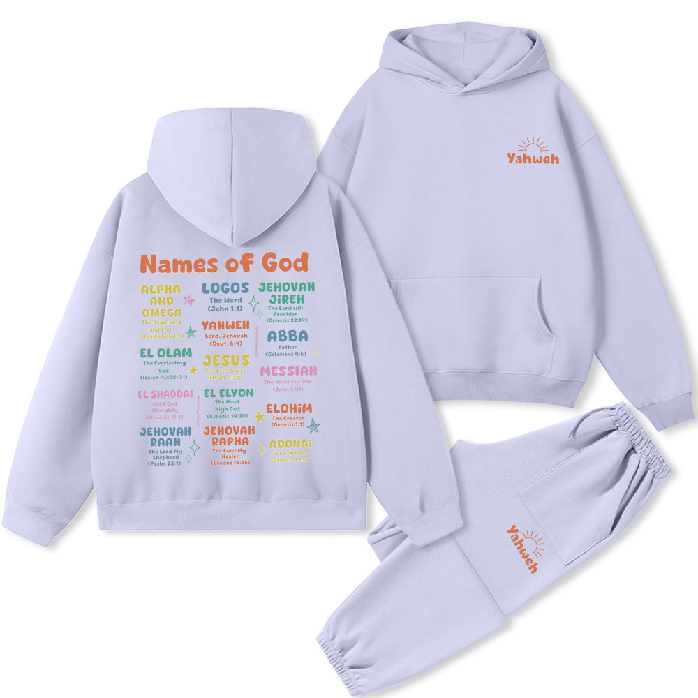 Name Of God Christian Premium Fleece Hoodie Set