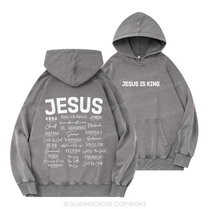 Names Of Jesus Christian Washed Hoodie