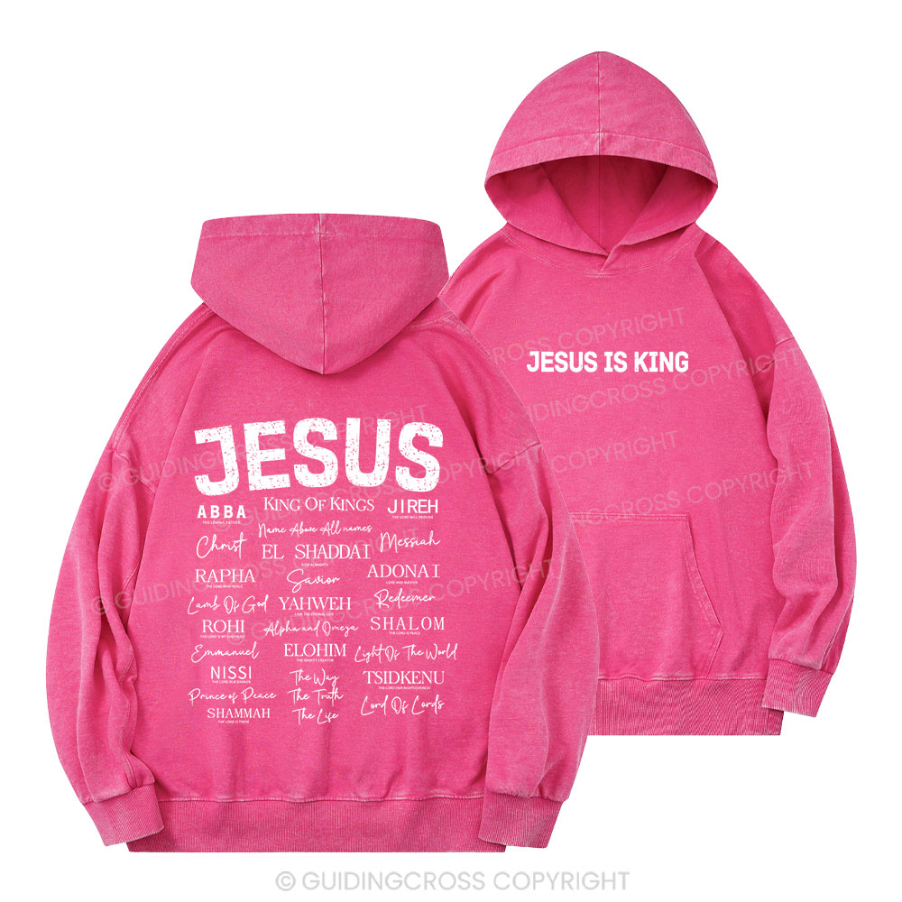 Names Of Jesus Christian Washed Hoodie