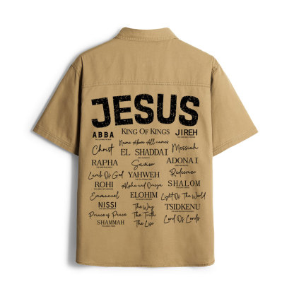 Names Of Jesus Christian Work Shirt 