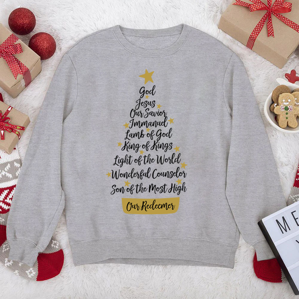 Names of Jesus Christian Christmas Sweatshirt