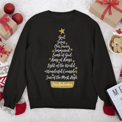Names of Jesus Christian Christmas Sweatshirt