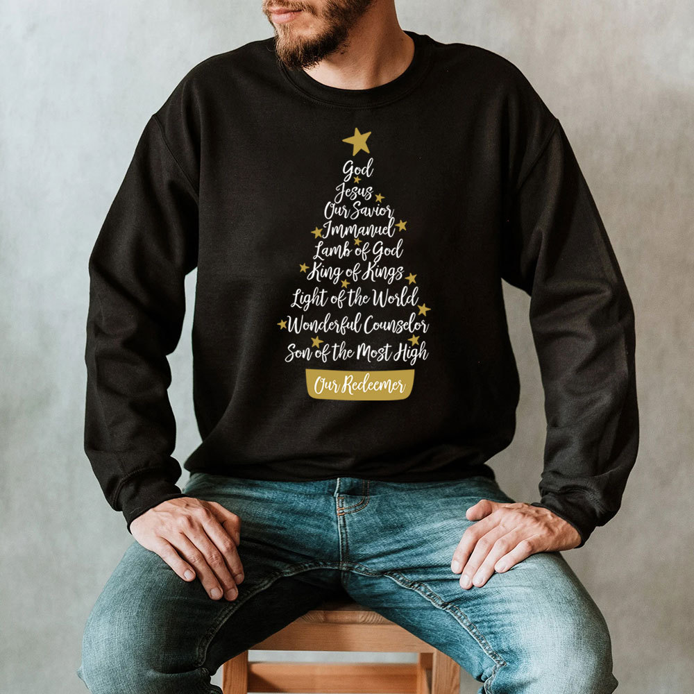 Names of Jesus Christian Christmas Sweatshirt