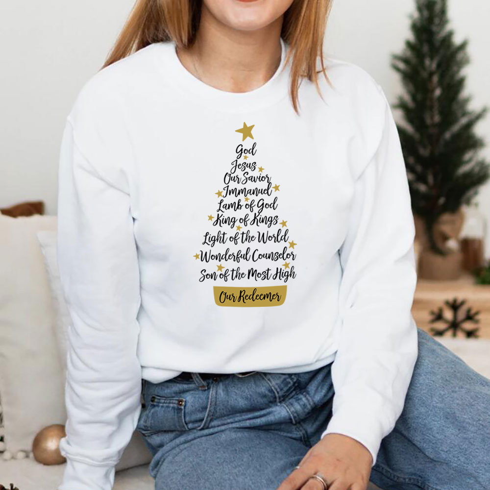 Names of Jesus Christian Christmas Sweatshirt