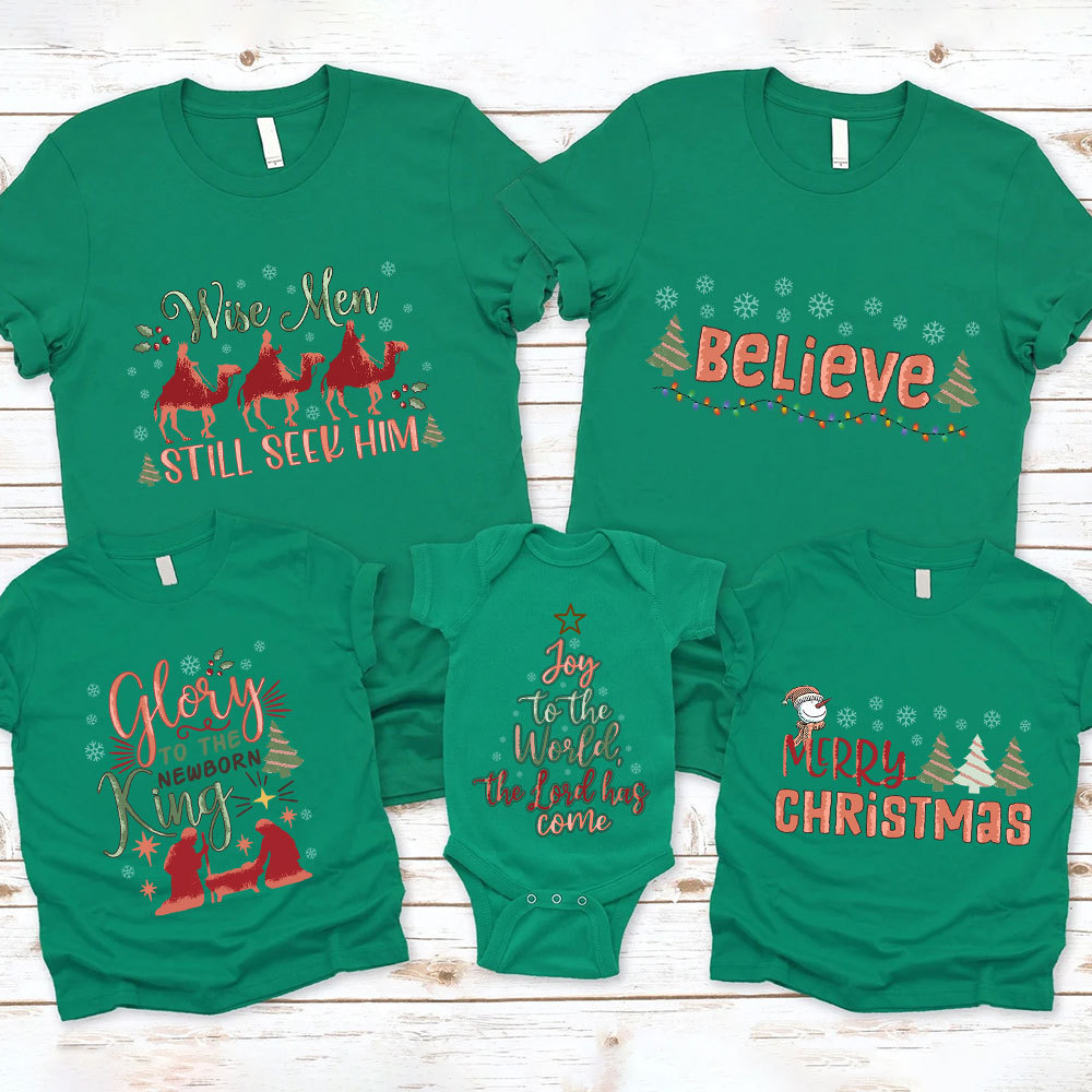 Nativity Family Matching Christian Christmas T-Shirt