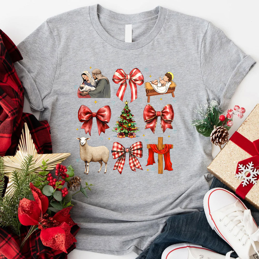 Nativity Scene Christian Christmas T-Shirt