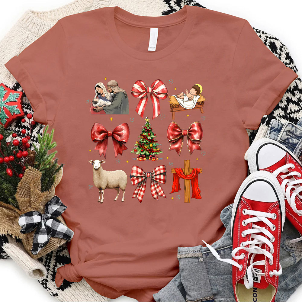 Nativity Scene Christian Christmas T-Shirt