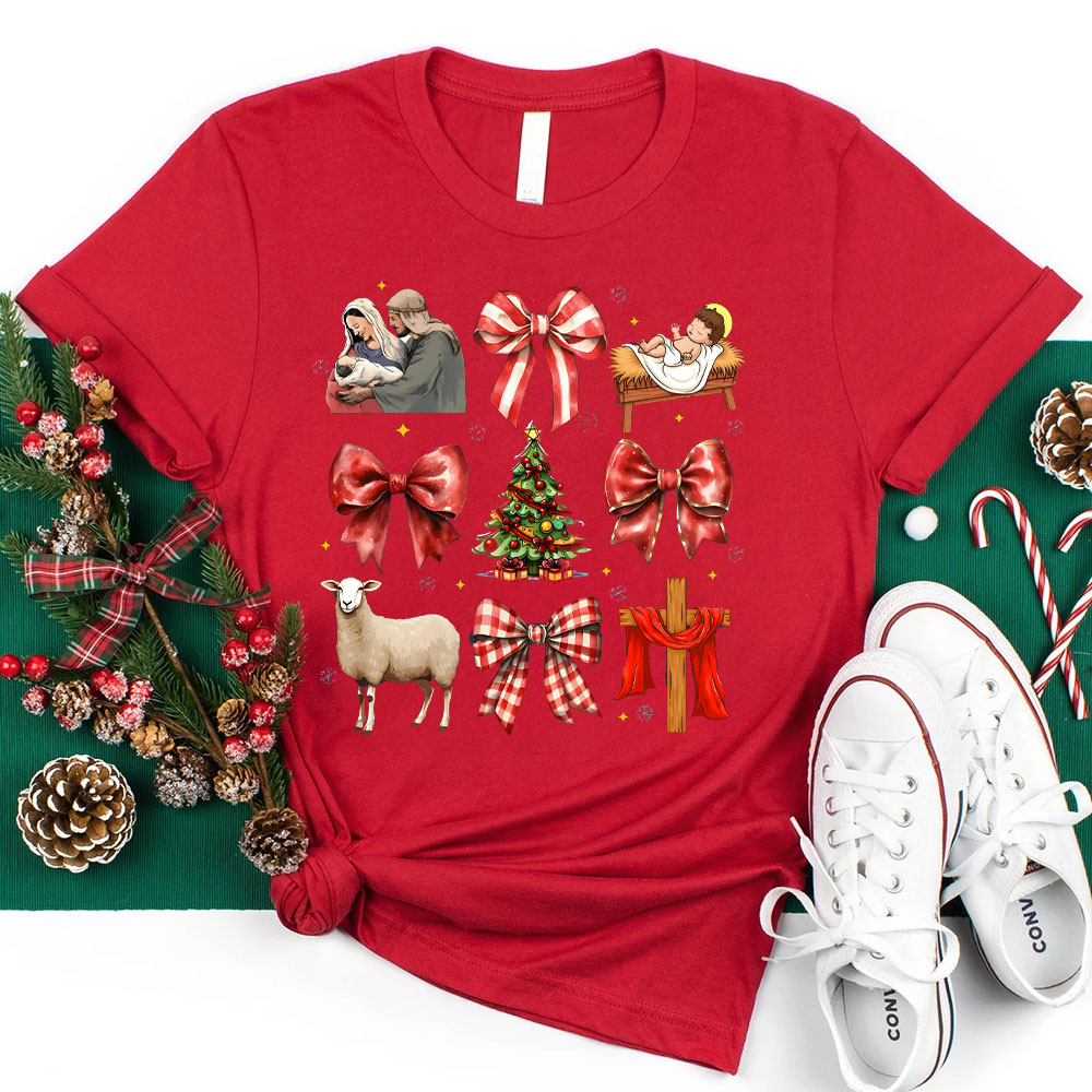 Nativity Scene Christian Christmas T-Shirt