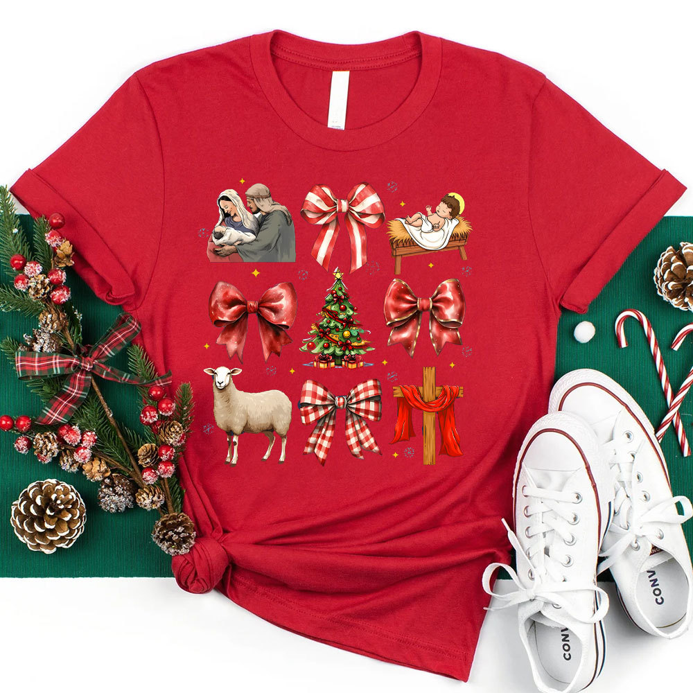 Nativity Scene Christian Christmas T-Shirt