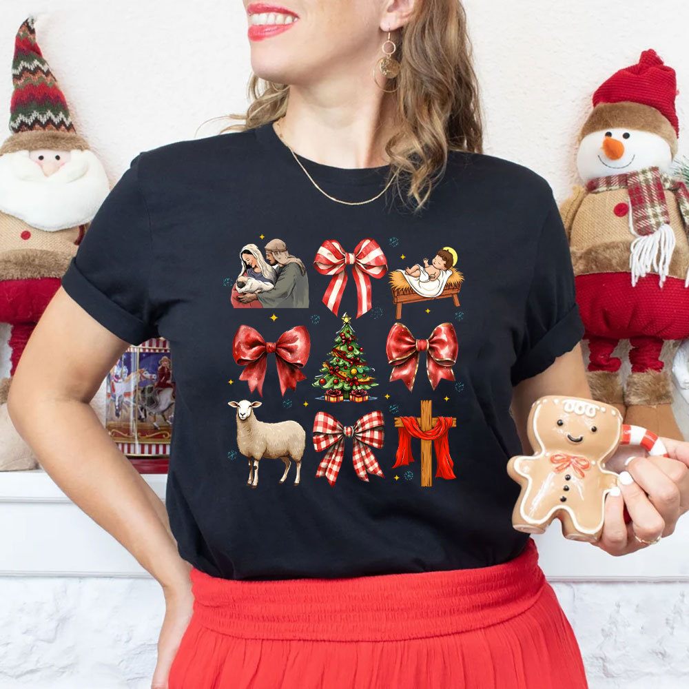 Nativity Scene Christian Christmas T-Shirt
