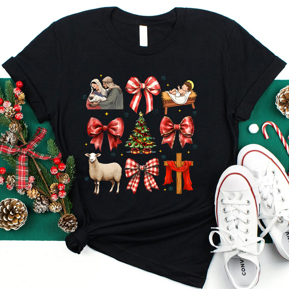 Nativity Scene Christian Christmas T-Shirt