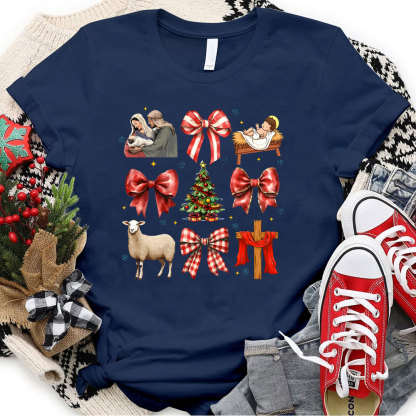 Nativity Scene Christian Christmas T-Shirt