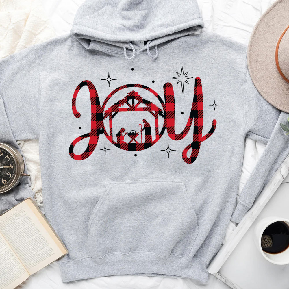 Nativity Scene Joy Christmas Hoodie