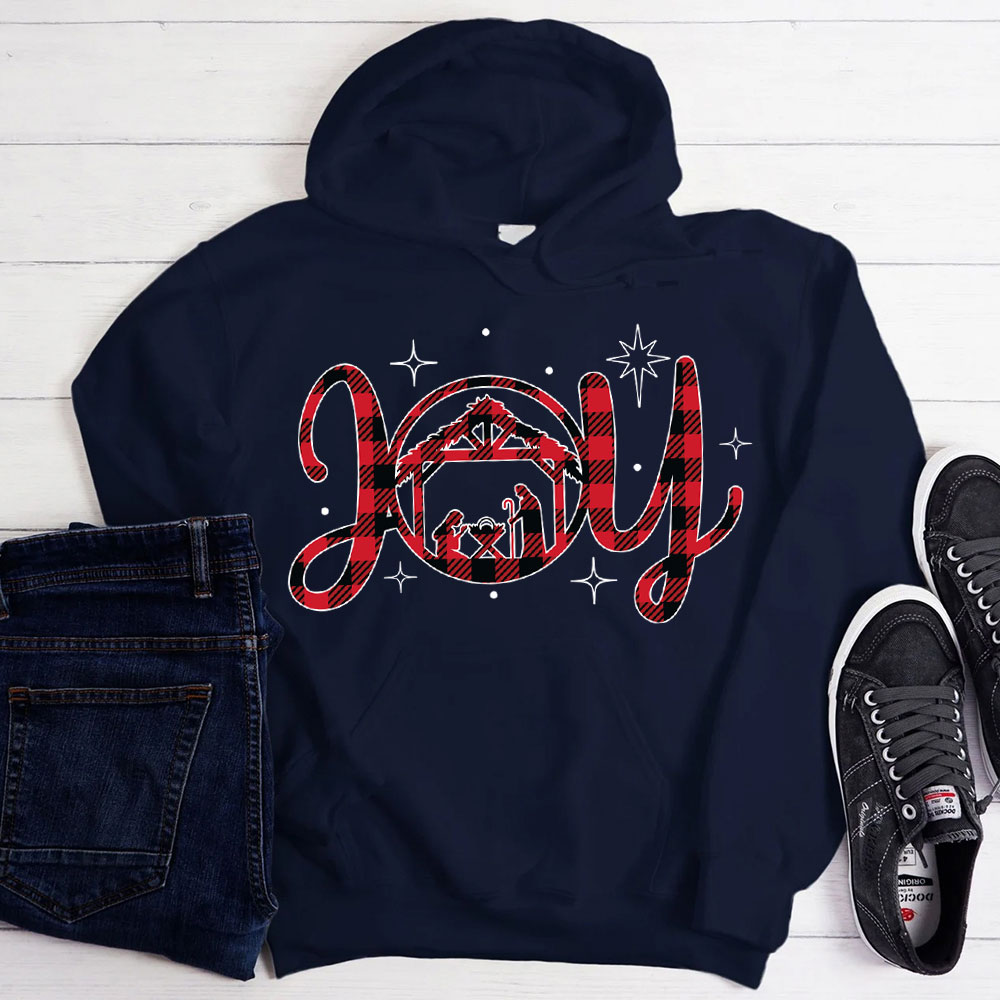 Nativity Scene Joy Christmas Hoodie