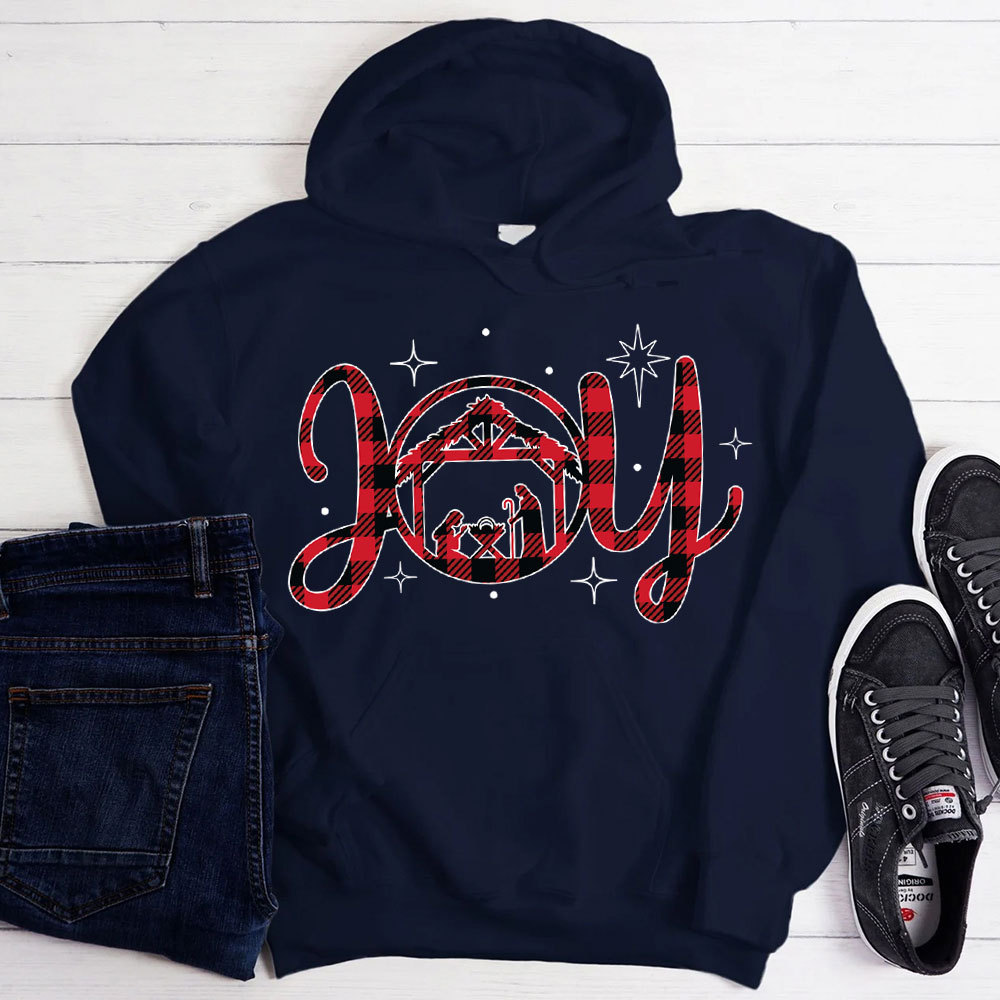 Nativity Scene Joy Christmas Hoodie