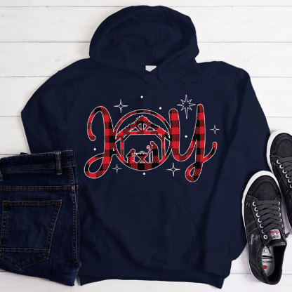 Nativity Scene Joy Christmas Hoodie