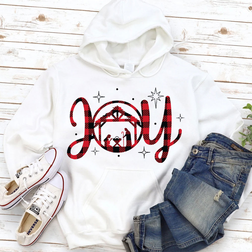 Nativity Scene Joy Christmas Hoodie