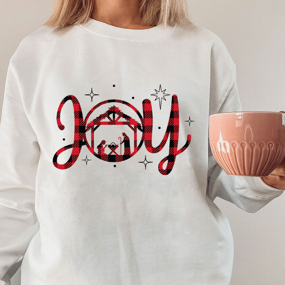 Nativity Scene Joy Christmas Sweatshirt