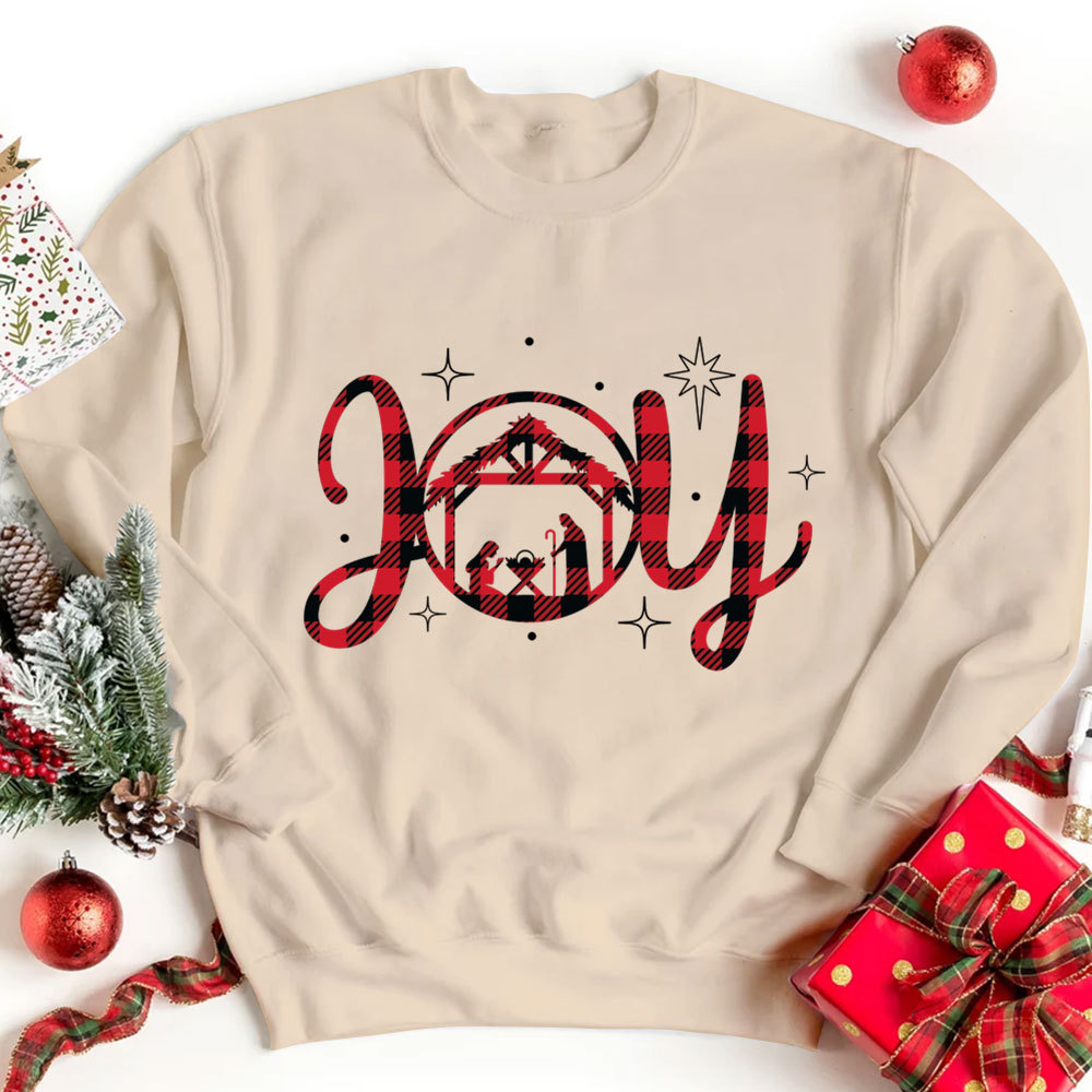 Nativity Scene Joy Christmas Sweatshirt