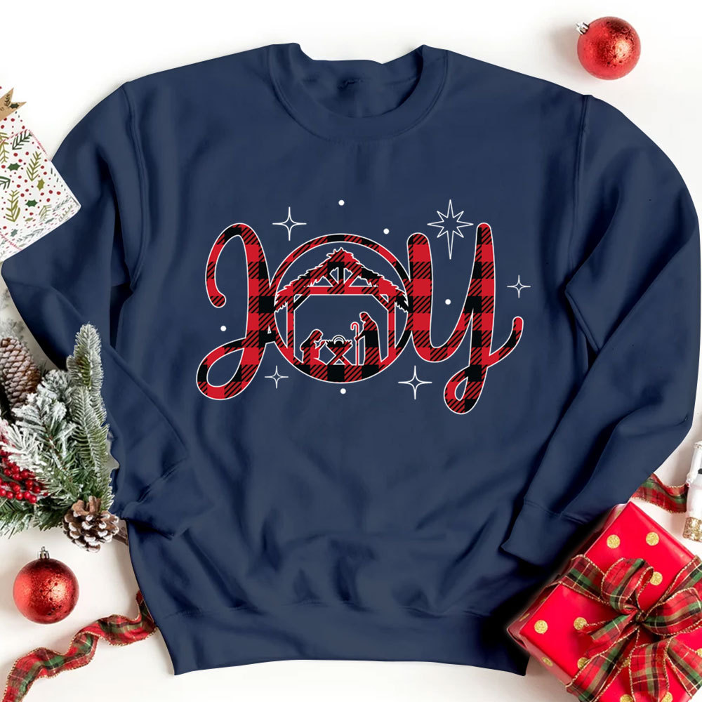Nativity Scene Joy Christmas Sweatshirt