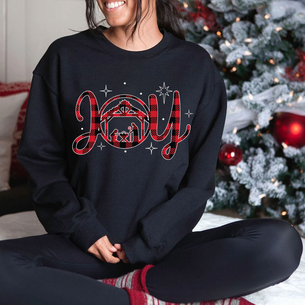 Nativity Scene Joy Christmas Sweatshirt
