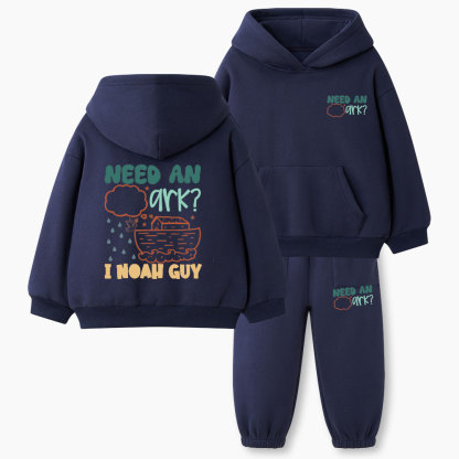 Need An Ark I Noah Guy Christian Kid Fleece Hoodie Set