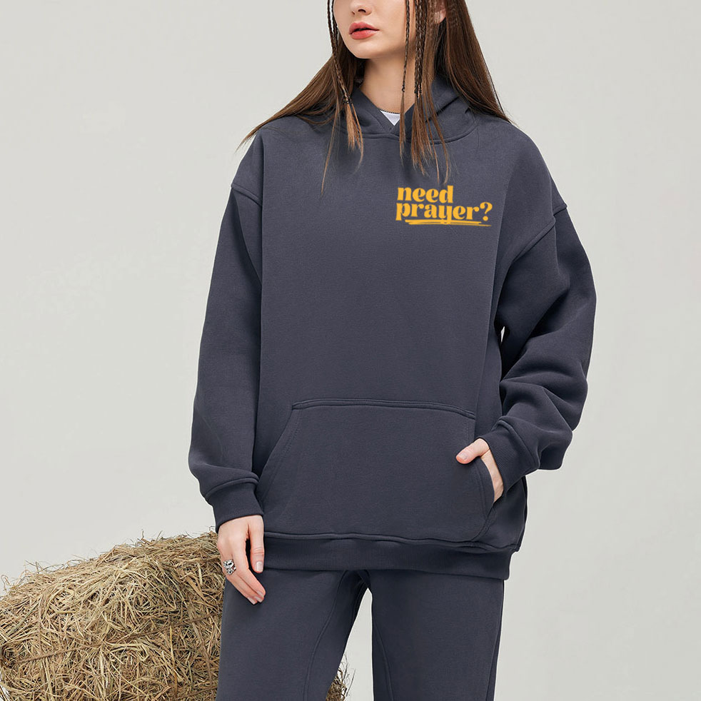 Need Prayer Tap My Shoulder Christian Fleece Hoodie Set