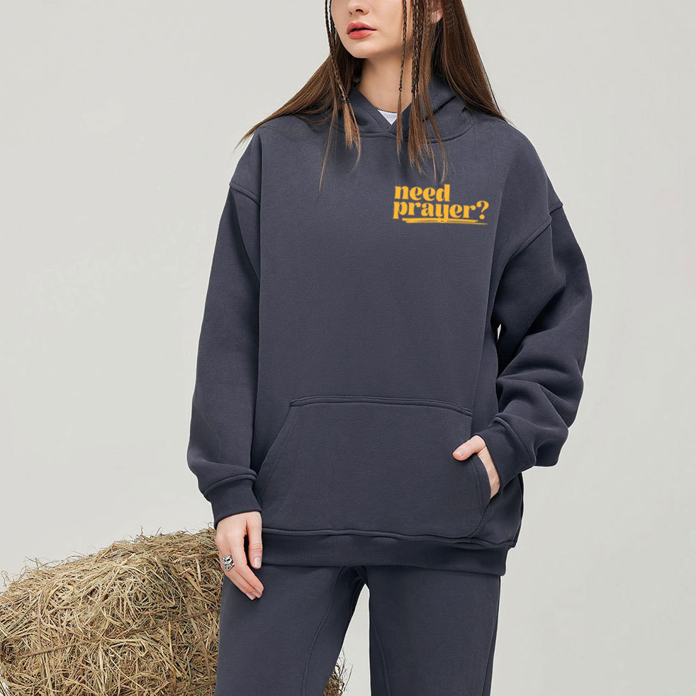 Need Prayer Tap My Shoulder Christian Fleece Hoodie Set
