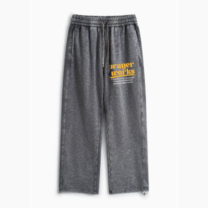 Need Prayer Tap My Shoulder Christian Washed Sweatpants 