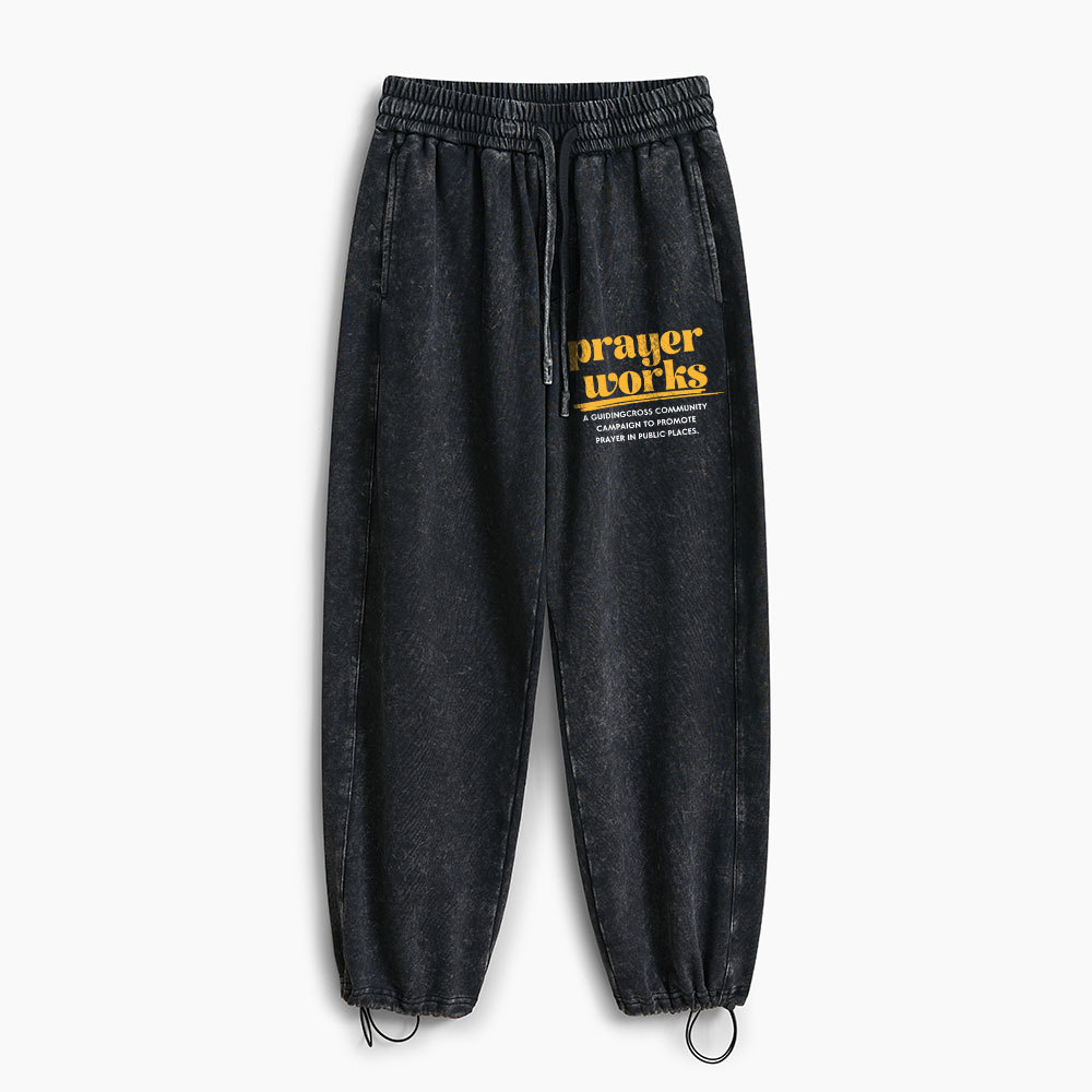 Need Prayer Tap My Shoulder Christian Washed Sweatpants 