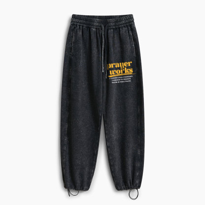 Need Prayer Tap My Shoulder Christian Washed Sweatpants 