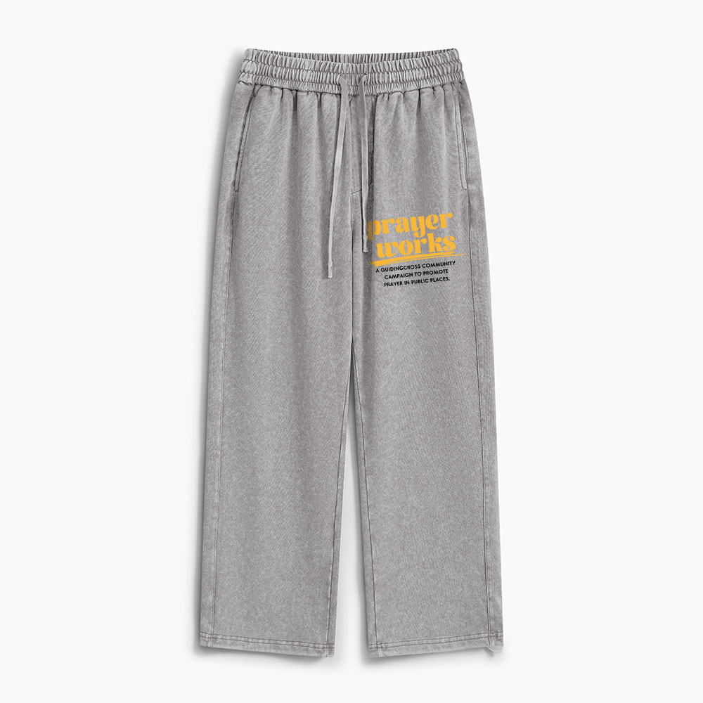 Need Prayer Tap My Shoulder Christian Washed Sweatpants 