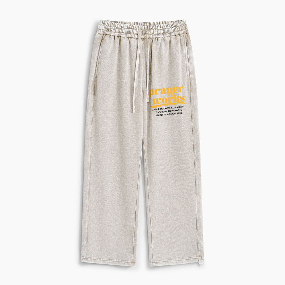 Need Prayer Tap My Shoulder Christian Washed Sweatpants 