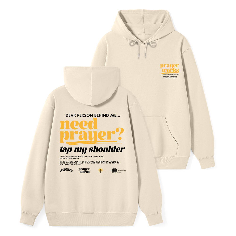Need Prayer Tap My Shoulder Classic Christian Hoodie