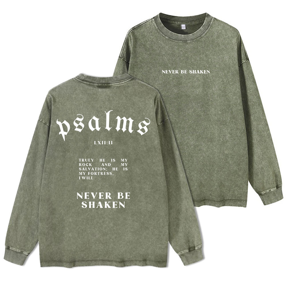Sample Washed Long Sleeve T-Shirt Sale - GuidingCross