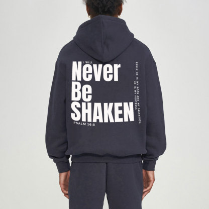 Never Be Shaken Christian Flleece Hoodie Set
